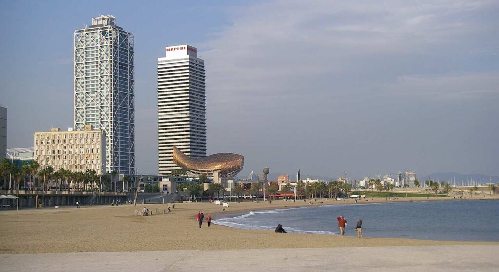 Barcelona moře pláž